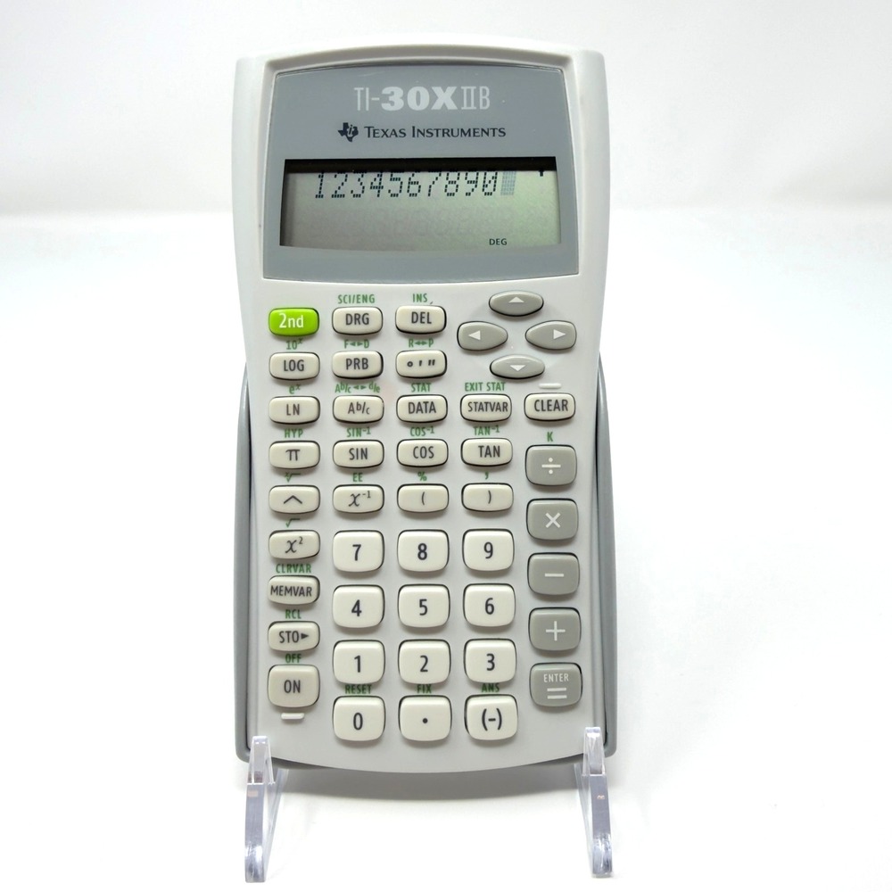Texas Instruments TI-30XIIB Scientific Calculator Slip Cover Tested Working